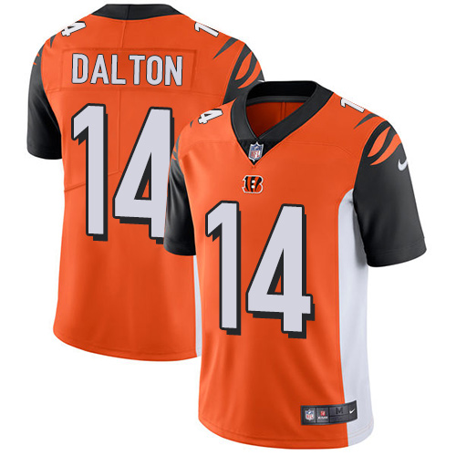 Nike Bengals #14 Andy Dalton Orange Alternate Men's Stitched NFL Vapor Untouchable Limited Jersey - Click Image to Close
